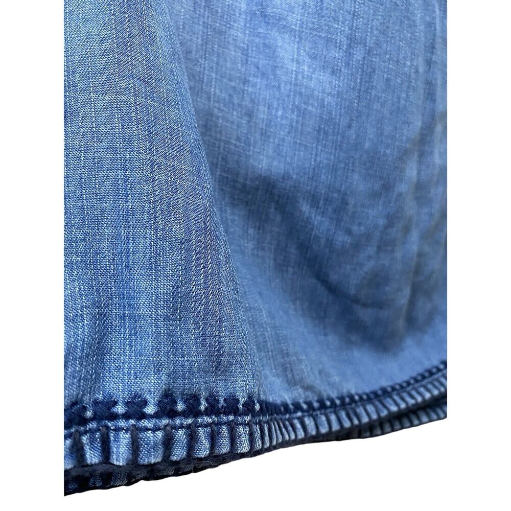 Cloth & Stone Chambray One Shoulder Ruffle Dress Women's XSMALL - Picture 2 of 7